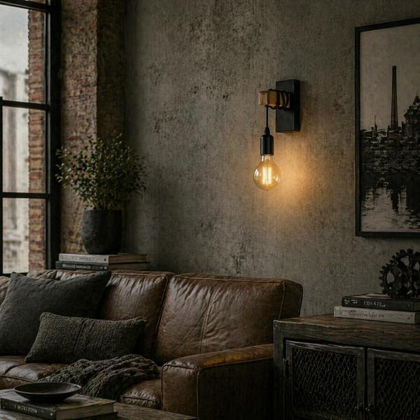 Pagazzi Lighting Indre Wooden Bracket Wall Light