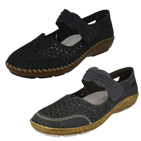 Rieker Ladies Rieker Cut Out Detailed Mary Jane Shoes 44896