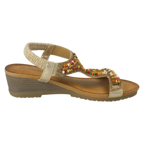 Savannah Ladies Savannah Wedge Heeled Sandals F12125