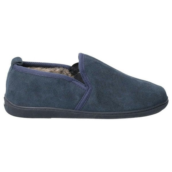 Hush Puppies Mens Arnold Slip On Leather Slipper - Navy