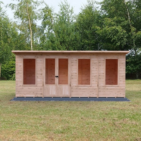 Shire 16x6 Peony Summerhouse 12mm Shiplap interlock cladding
