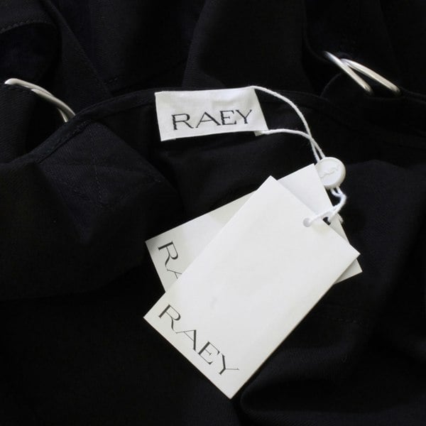 Raey long day dress in a luxurious black twill cotton