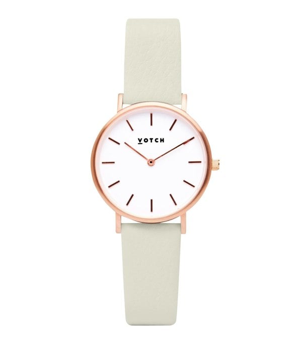 Votch Rose Gold & Linen Watch | Petite