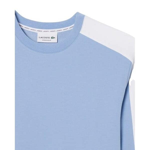 Lacoste Mens Fleece Logo Long-Sleeved Lounge Sweatshirt - Blue - 