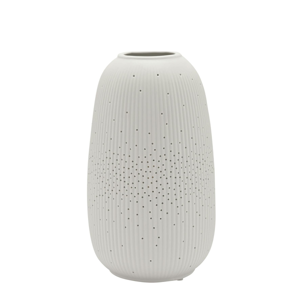 Hestia White Short Ribbed Table Lamp
