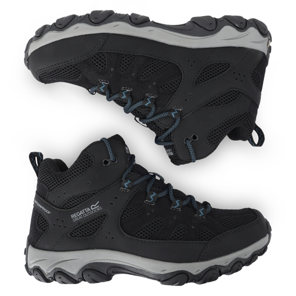 Regatta Womens Edgepoint IV Mid Cut Walking Boots - Black/Storm Blue