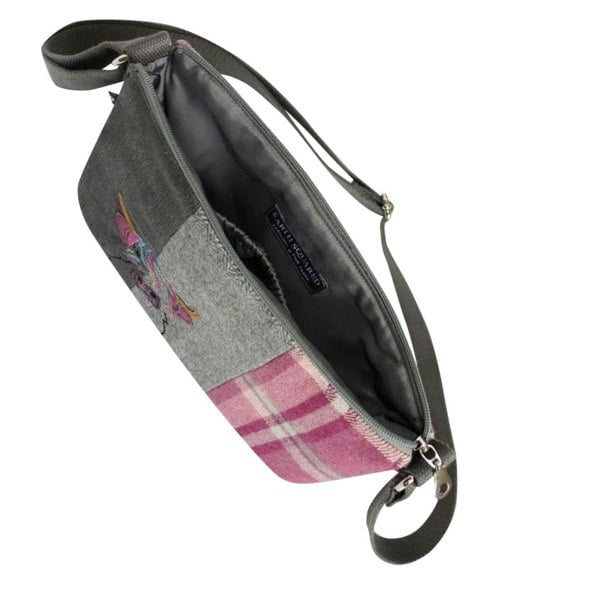 Earth Squared Highland Cow Wool Tartan Tweed Messenger Bag