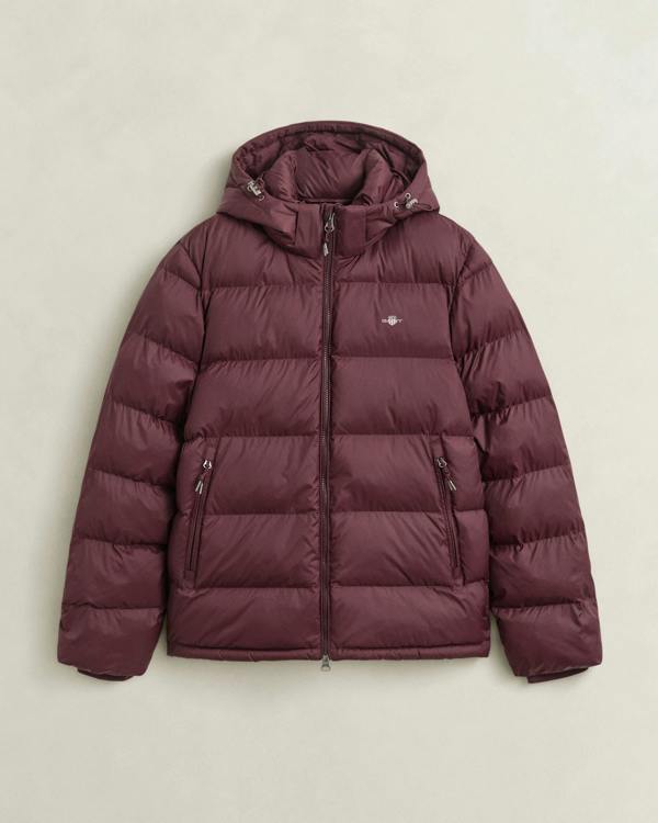 GANT Mens Active Cloud Jacket - 667 Darkened Wine | CHO | Designer Mens Padded Jackets