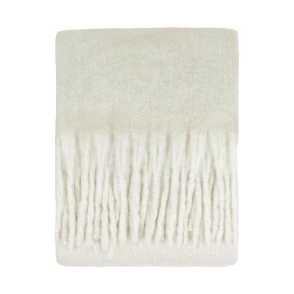 Furn Woven Tassel Throw - Ecru