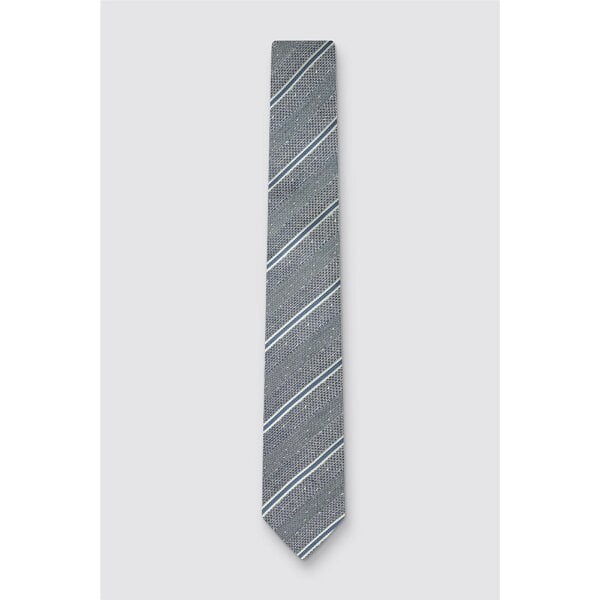 Antique Rogue Blue Textured Stripe Tie