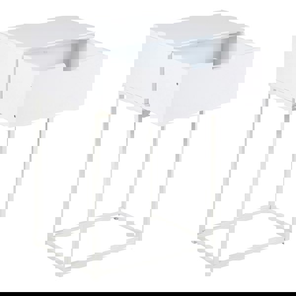 Furniture To Go Mitra 1 Drawer Bedside Table in White