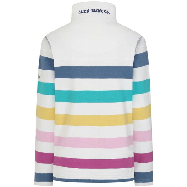 Lazy Jacks LJ32 - Ladies Striped Full Zip Sweatshirt - Colourful