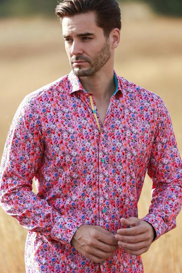 FLOWER GARDEN TENCEL PRINT SHIRT - Claudio Lugli Shirts