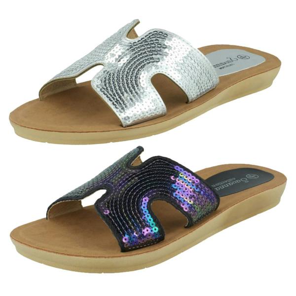 Savannah Ladies Savannah Sequin Mules F00354