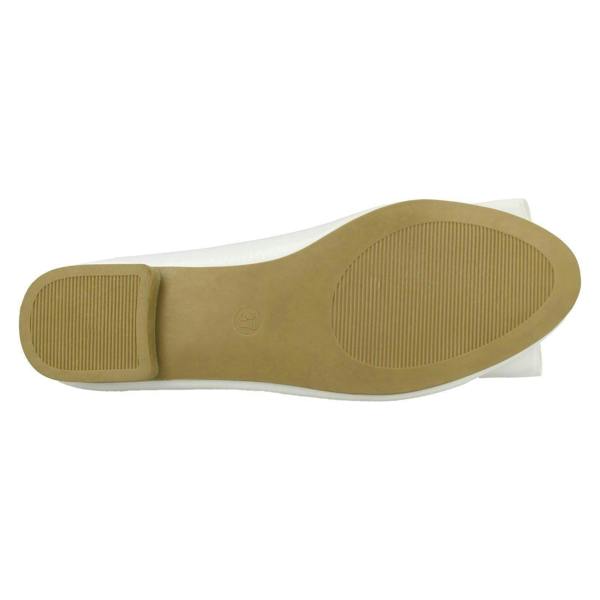 Spot On Ladies Spot On Crinkle Patent Ballerinas