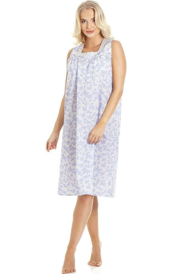 Womens Floral Sleeveless Nightdresses