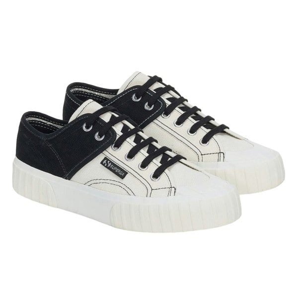 Superga Womens Colour Block Trainers - Black/Blue/Orange