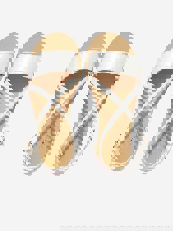 Bonpoint Girls Fia Leather Sandals in White