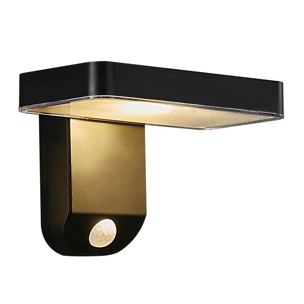 Nordlux Rica Square Solar | Wall light | Black
