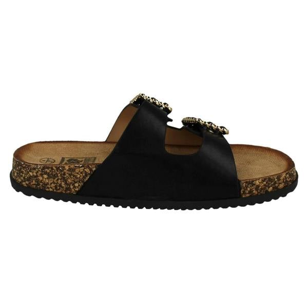 Down to Earth Ladies Down To Earth Twin Chain Buckle Sandals F00450