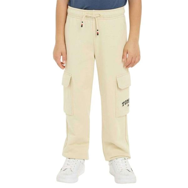 Tommy Hilfiger Childrens/Kids Logo Cargo Jogging Bottoms - Ivory - 