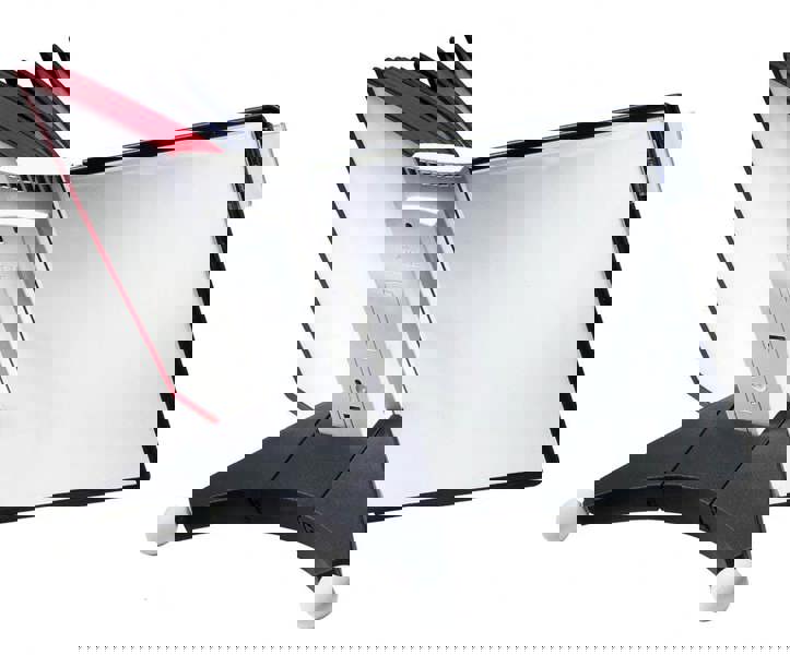 Durable SHERPA TABLE 10 Panel Display Panel Holder | 10 Panels | A4 Red & Black