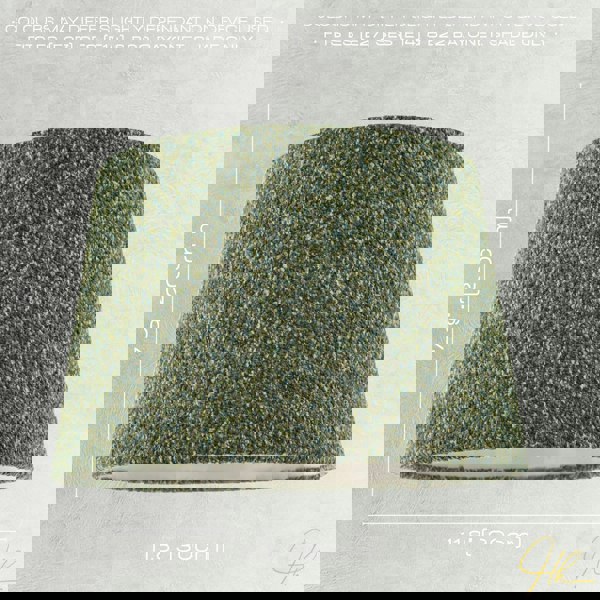 Forest and Sage Green Textured Wool Fabric Lamp Shade with Cream Inner Image 6
