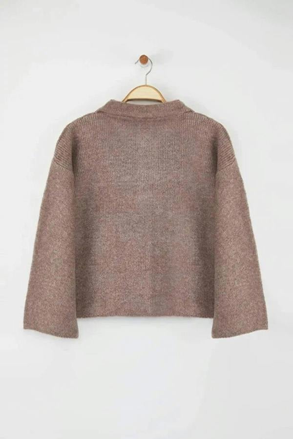 Hoxton Gal Soft-Textured Coat-Style Knit Cardigan
