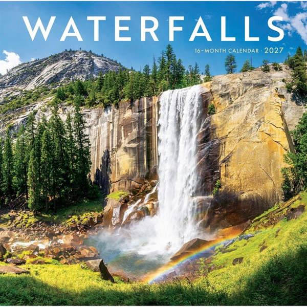 Waterfalls Calendar 2027, Wall Calendars, Month To View, Natural World, Gift