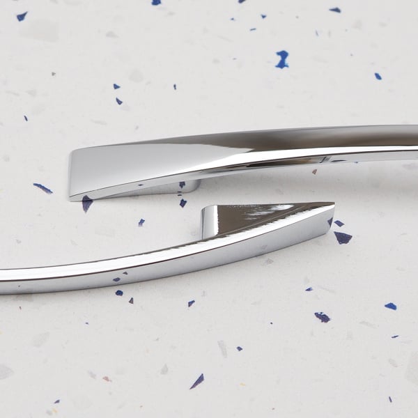 Handle & Home Polished Chrome Bow Handles