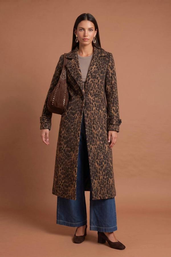 Urban Bliss Petite Leopard Formal Coat