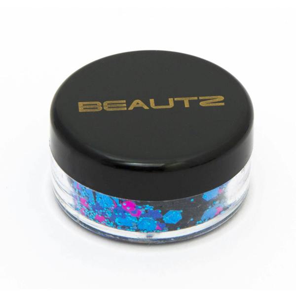 Aquarius Beautz Chunky Glitter Mermaid 10ml Pot 5g Cosmetic Body Face Festival Teal Blue