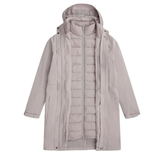 Animal Womens/Ladies Evie 3 in 1 Waterproof Padded Jacket - Cream - 