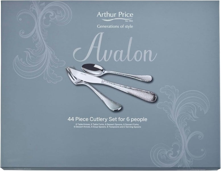 Arthur Price 'Avalon' Stainless Steel 44 Piece 6 Person Gift Boxed Cutlery Set