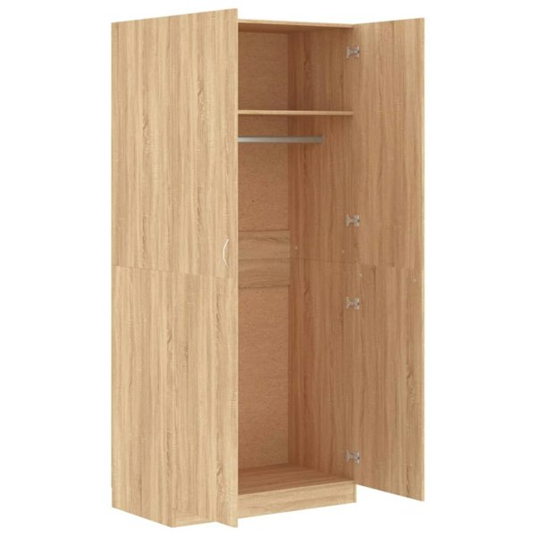 Berkfield Wardrobe Sonoma Oak 90x52x200 cm Engineered Wood