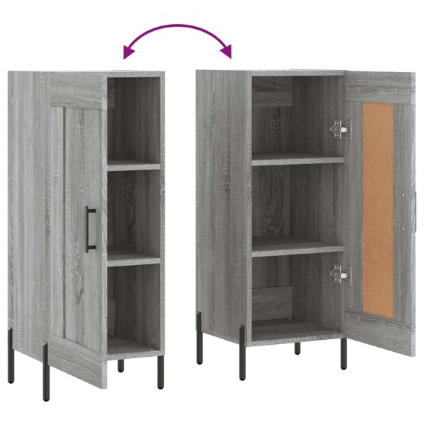 Berkfield Sideboard Grey Sonoma 34.5x34x90 cm Engineered Wood