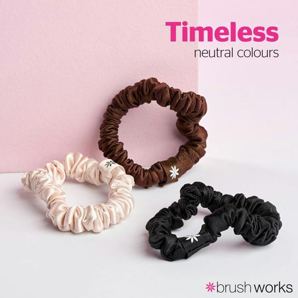 Brushworks Everyday Satin Scrunchie Set