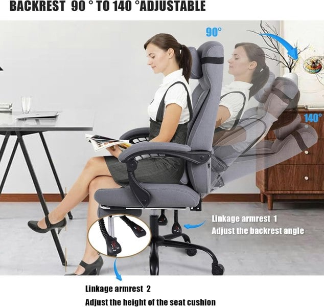 Furniture One Executive Office Chair Desk High Back Task Swivel Chair