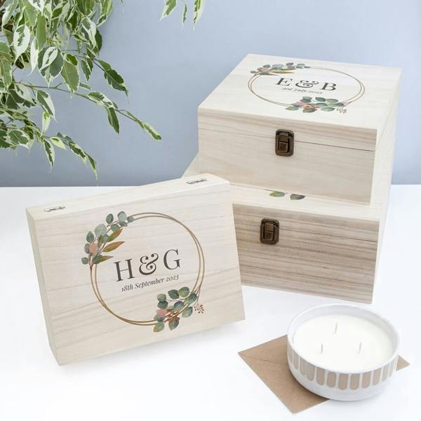Personalised Wedding Date Memory Box - product in use