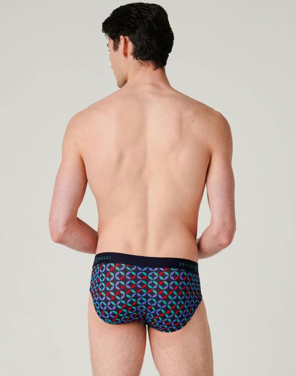 British Boxers Men's Bamboo Briefs - Heritage Geo