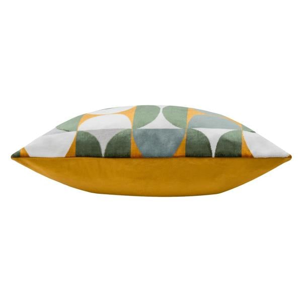 Paoletti Bardot Cut Velvet Cushion Cover - Gold/Blue - 