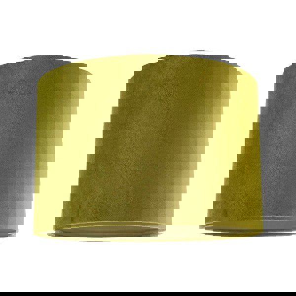 Soft Velvet Olive Green Fabric Round Lamp Shade for Table or Pendant Image 1