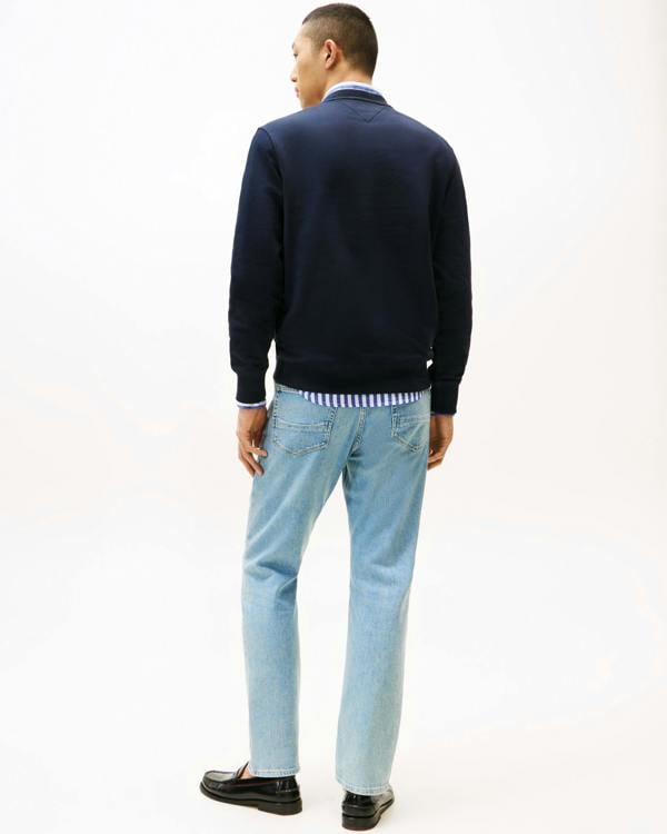 Tommy Hilfiger Essential Mens Terry Cotton Crew Neck - Desert Sky