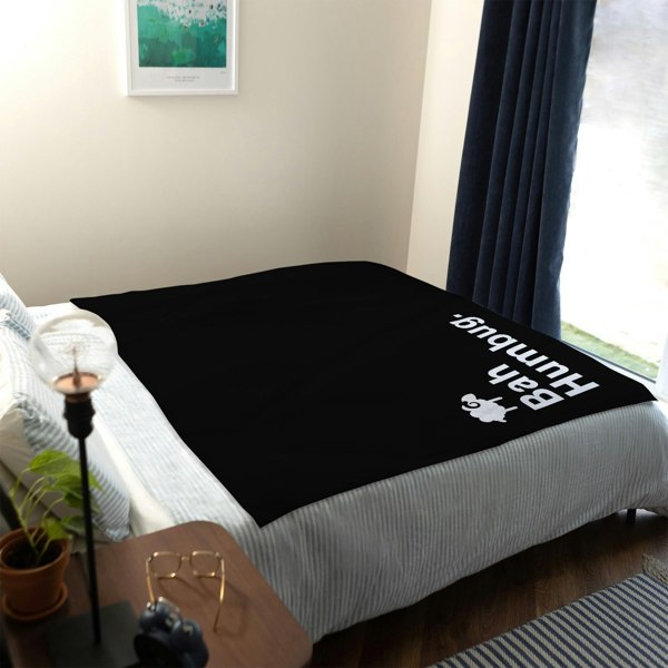 BritishmadeGifts Bah Humbug - Christmas Luxury Fleece Blanket