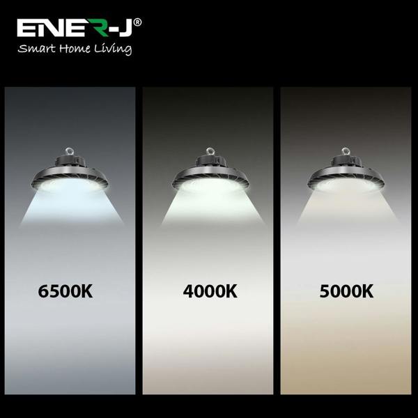 ENER-J 150W CCT & Power switchable UFO Highbay With Accessories for Reflector