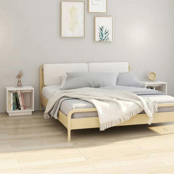Berkfield Bedside Cabinets 2 pcs White 40x30x40 cm Solid Wood Pine