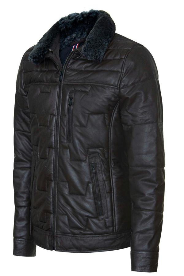 Infinity Leather Men's Leather Quilted Biker Jacket - Guayaquil
