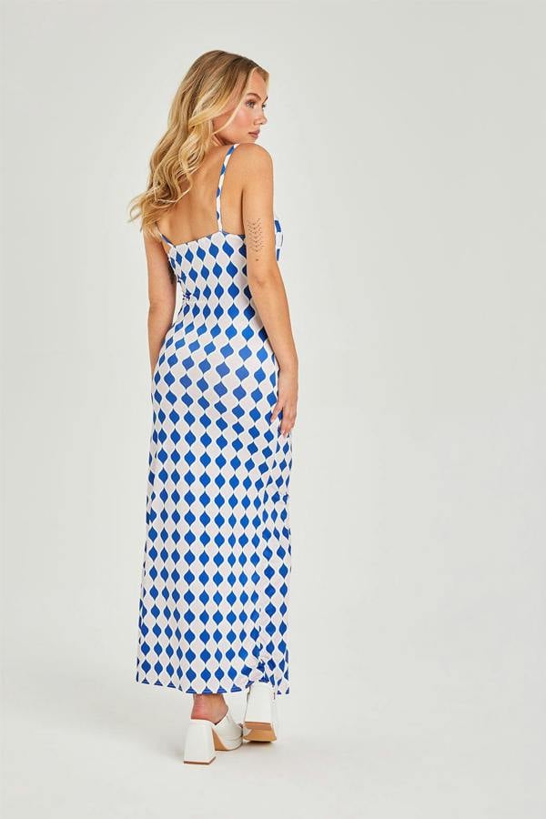 Urban Bliss Printed Ruched Midi Dress
