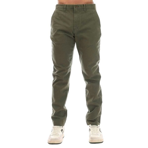 Tommy Hilfiger Mens Harlem Sateen Tapered Chinos - Khaki Green