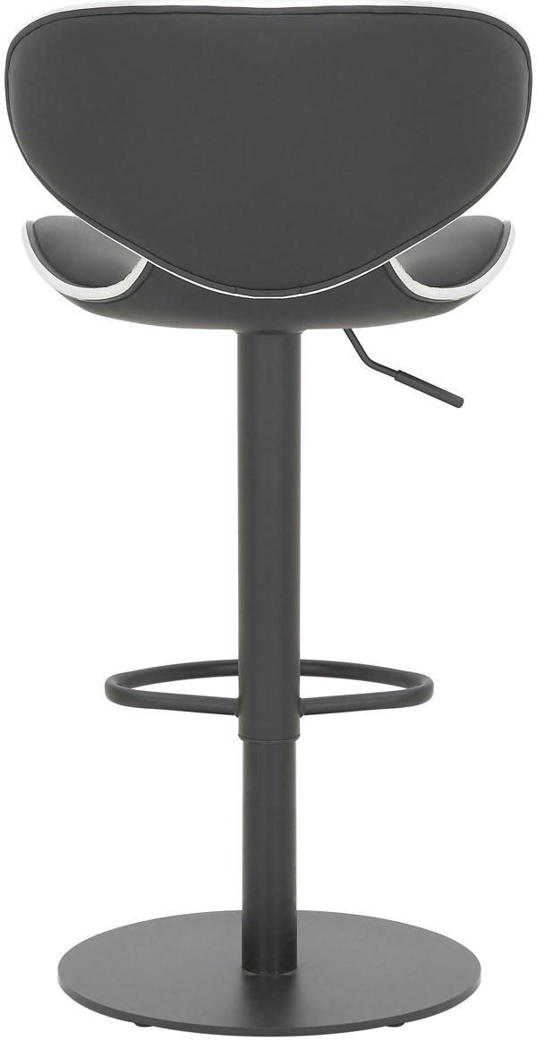 Lamboro Carcaso Deluxe Single Kitchen Bar Stool, Matt Black Footrest, Adjustable Swivel Gas Lift, Breakfast Bar & Home Barstool, Black